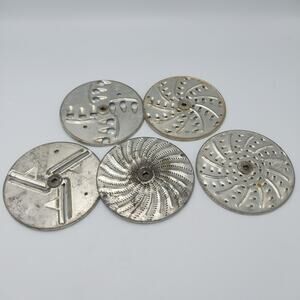 Vintage Mouli Salad Maker Blades Only 00, 2,‎ 3, 4, 5 Model 445 Moulinex T53